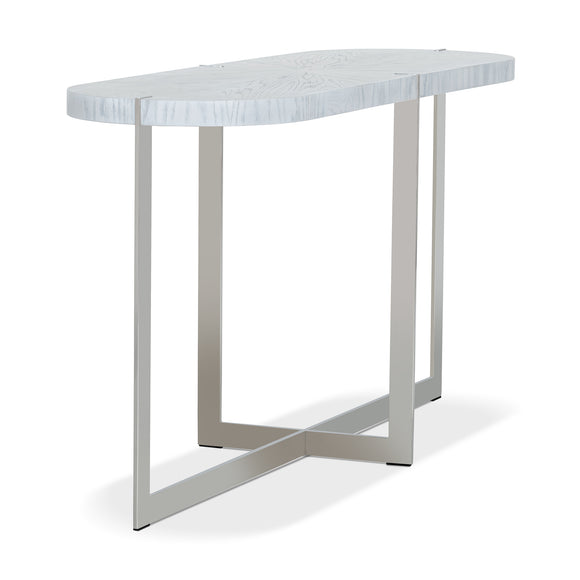 that's living rinaldi silver white console console tables