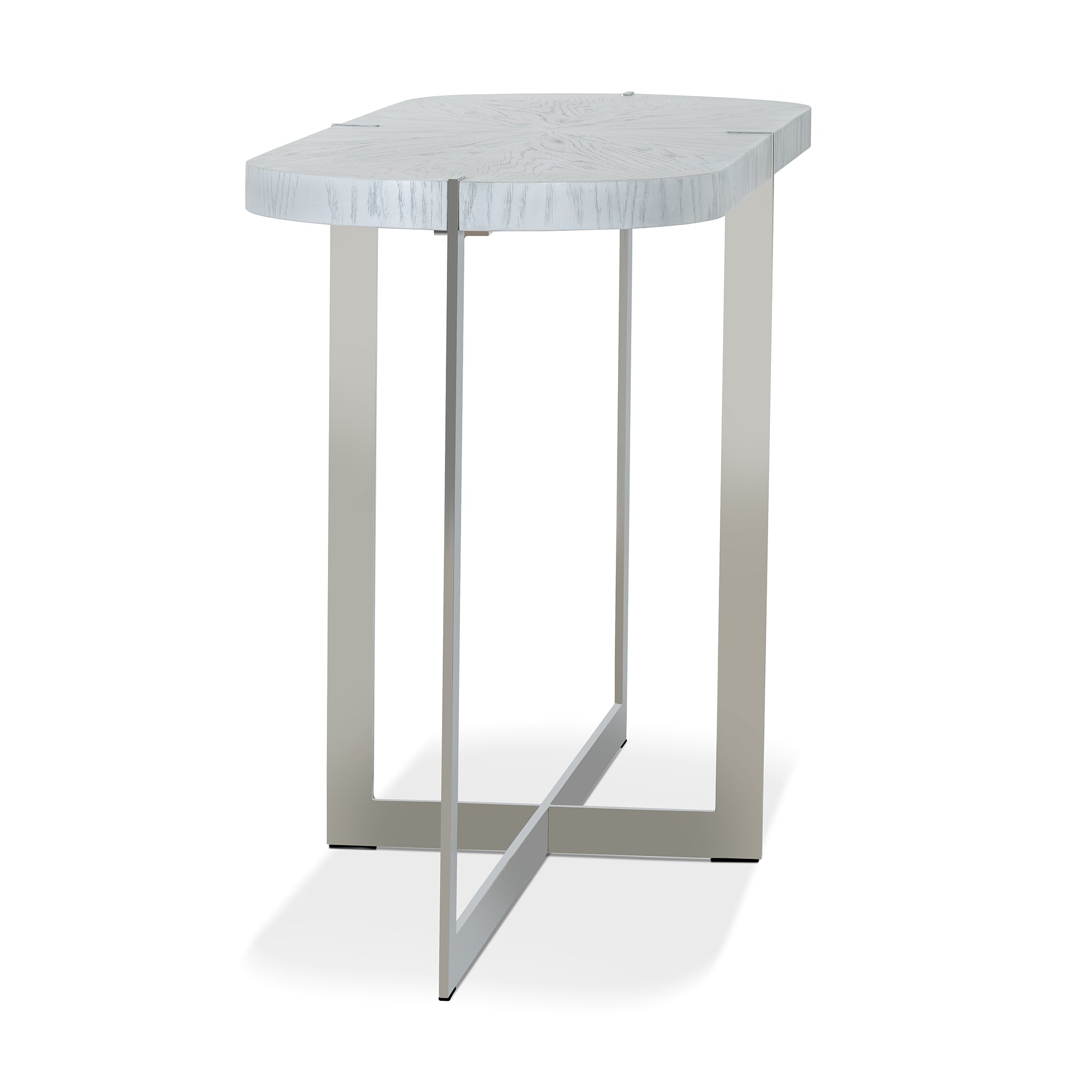 that's living rinaldi silver white console console tables