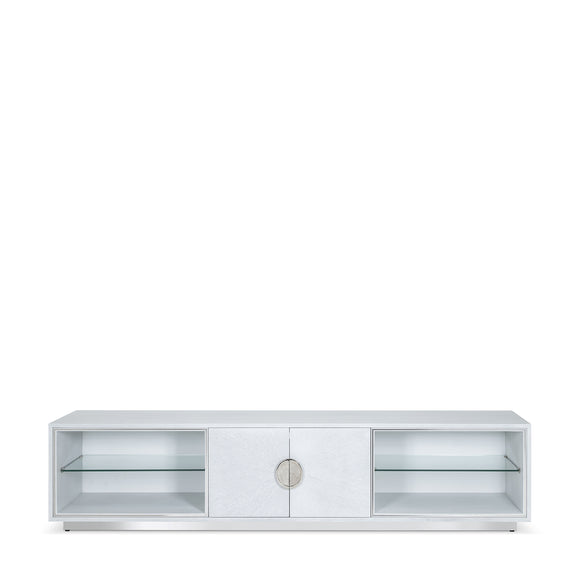 that's living sunburst silver white tv media cabinet cabinets