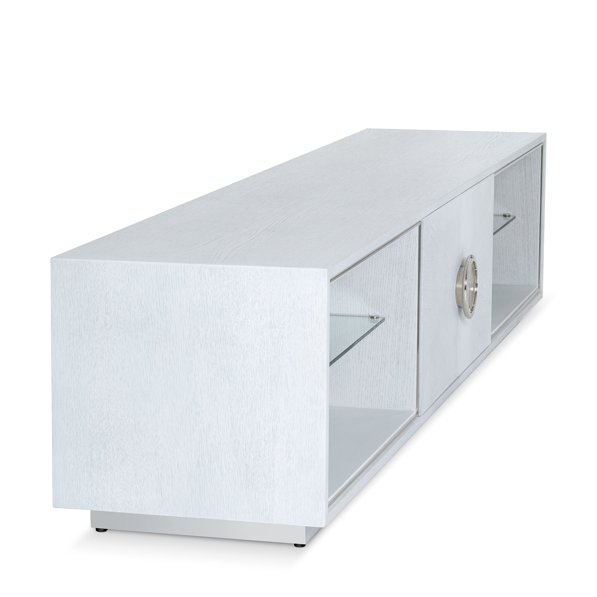that's living sunburst silver white tv media cabinet cabinets