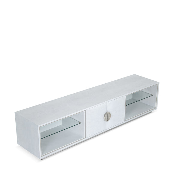 that's living sunburst silver white tv media cabinet cabinets