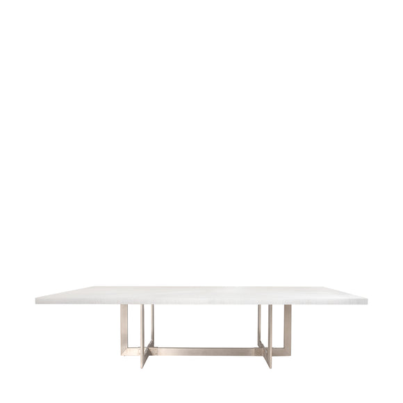 that's living monteiro silver white rectangular dining table dining tables