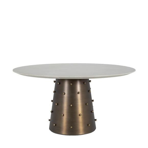 that's living roche brass grande round dining table dining tables