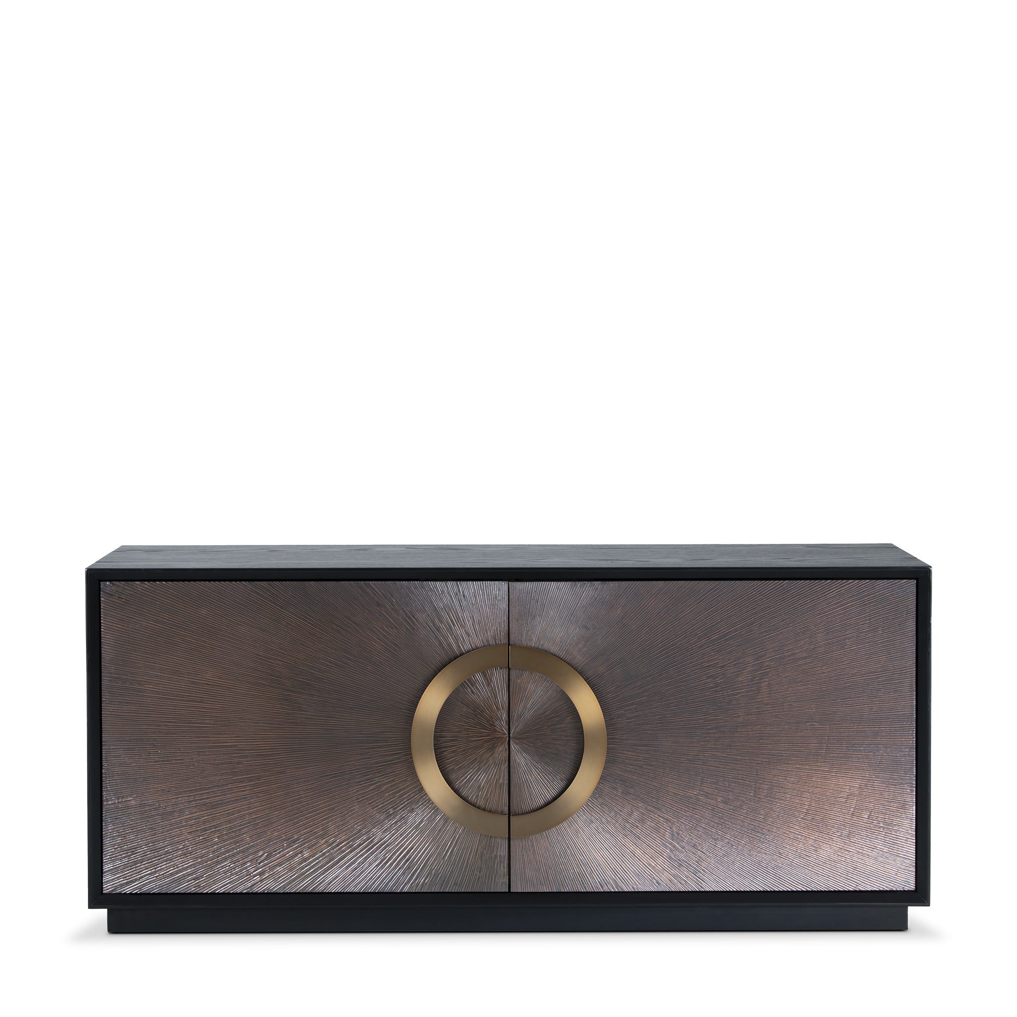 that's living case of the tv unit with copper doors cabinets