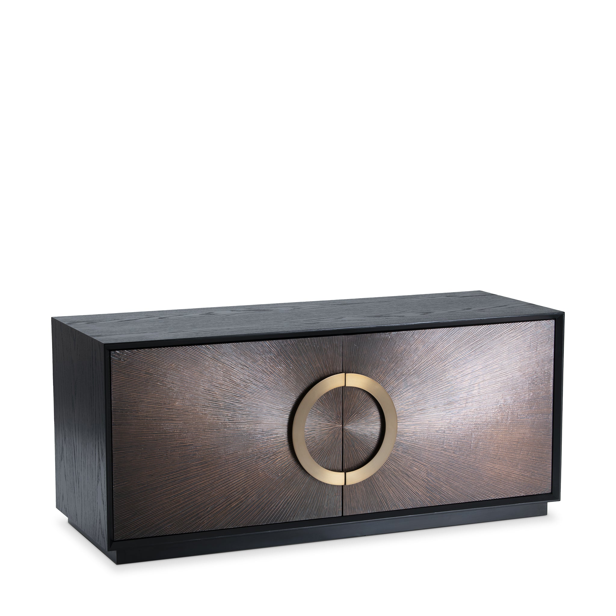that's living case of the tv unit with copper doors cabinets