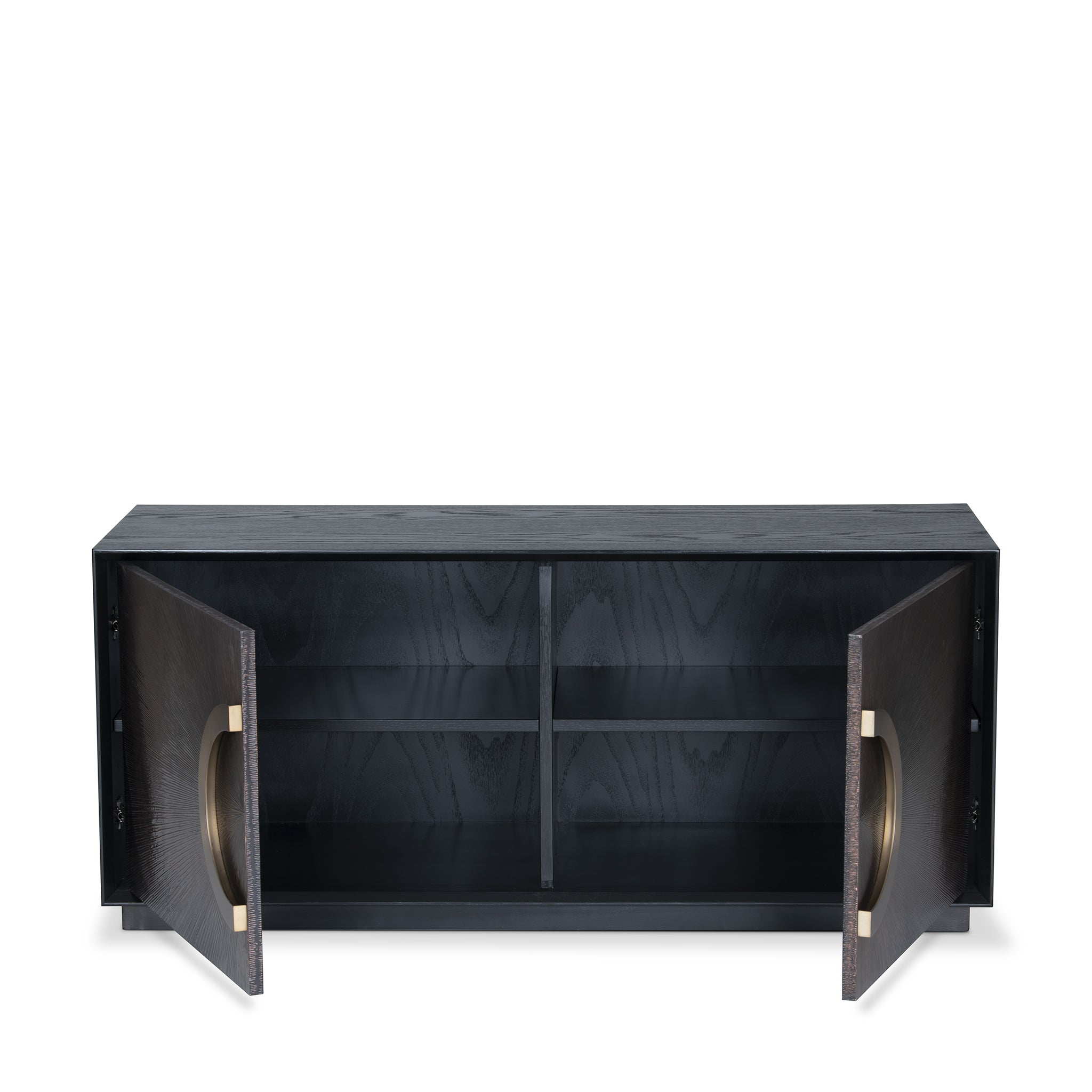 that's living case of the tv unit with copper doors cabinets