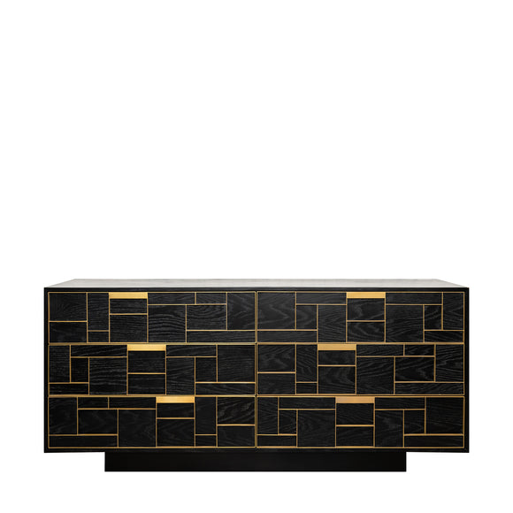 that's living alto noir charcoal 6-drawer chest chests