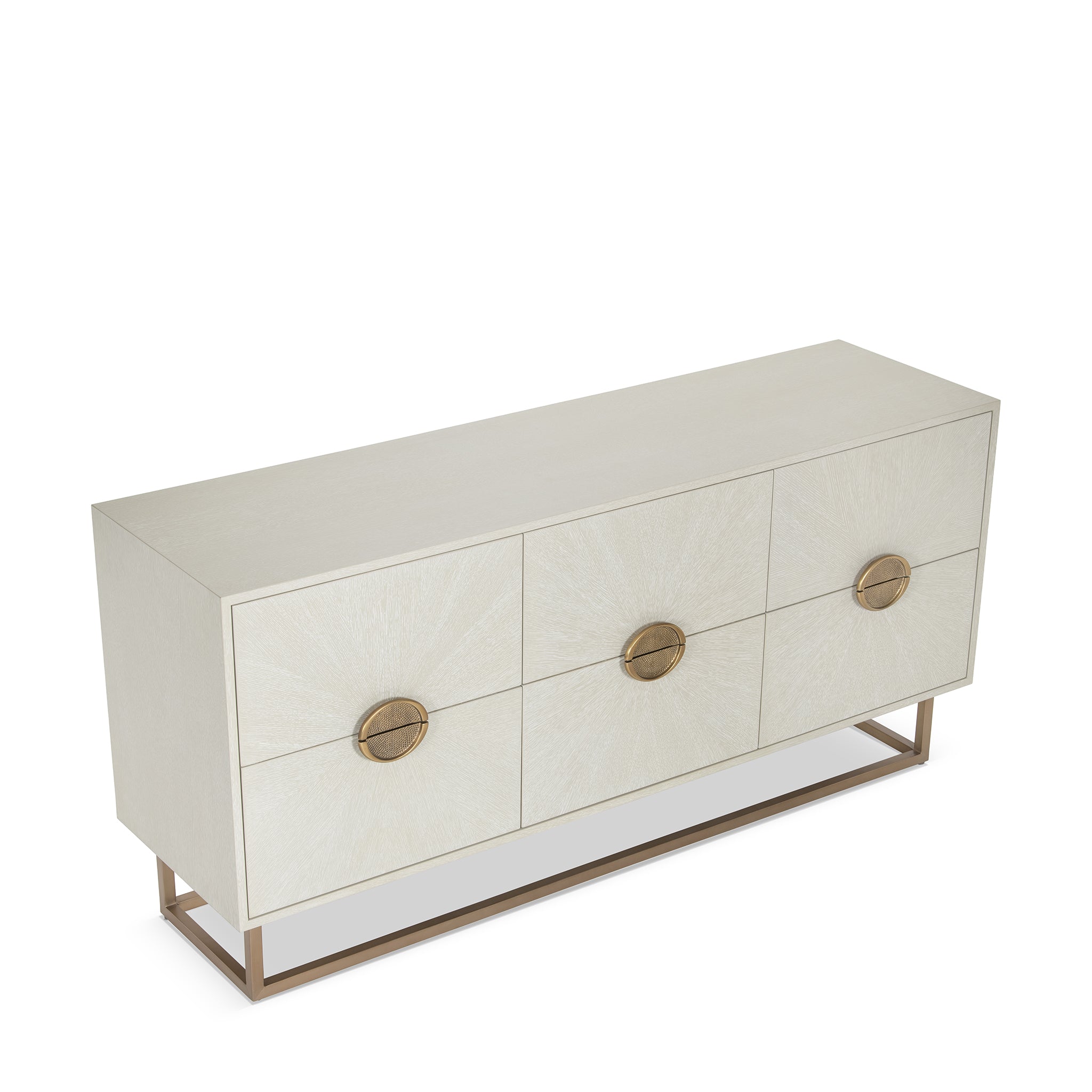 that's living sunburst light grey 6-drawer chest chests