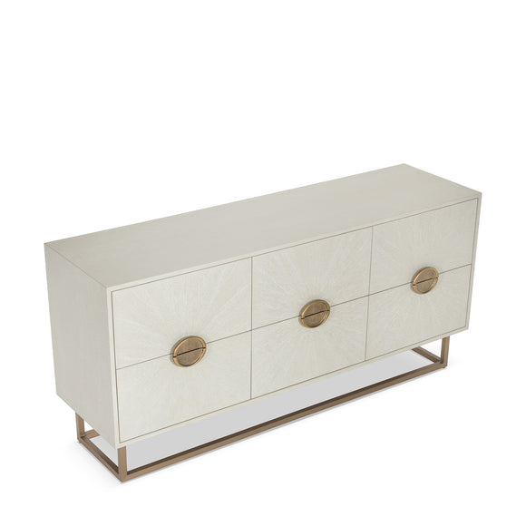 that's living sunburst light grey 6-drawer chest chests