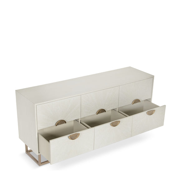 that's living sunburst light grey 6-drawer chest chests