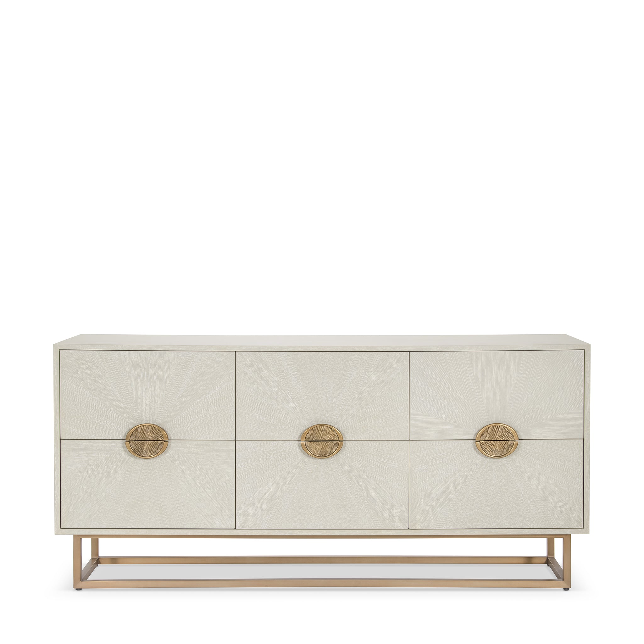 that's living sunburst light grey 6-drawer chest chests