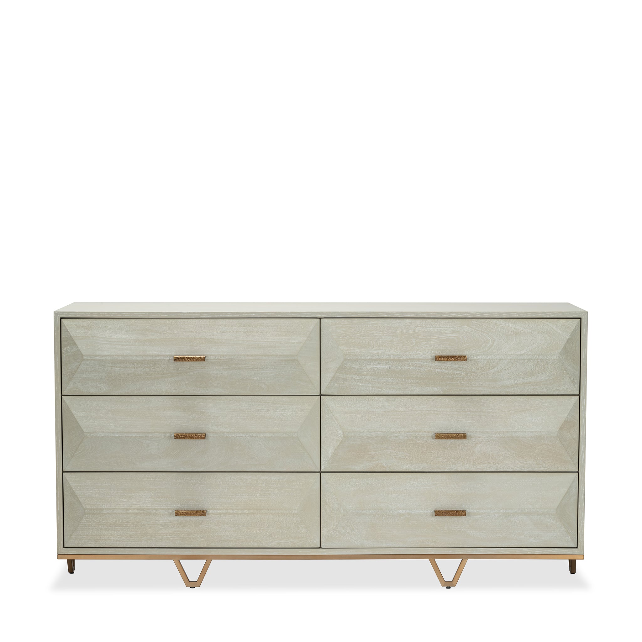that's living polygon light grey 6-drawer chest chests