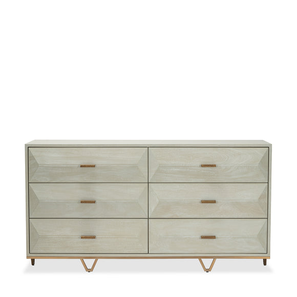 that's living polygon light grey 6-drawer chest chests