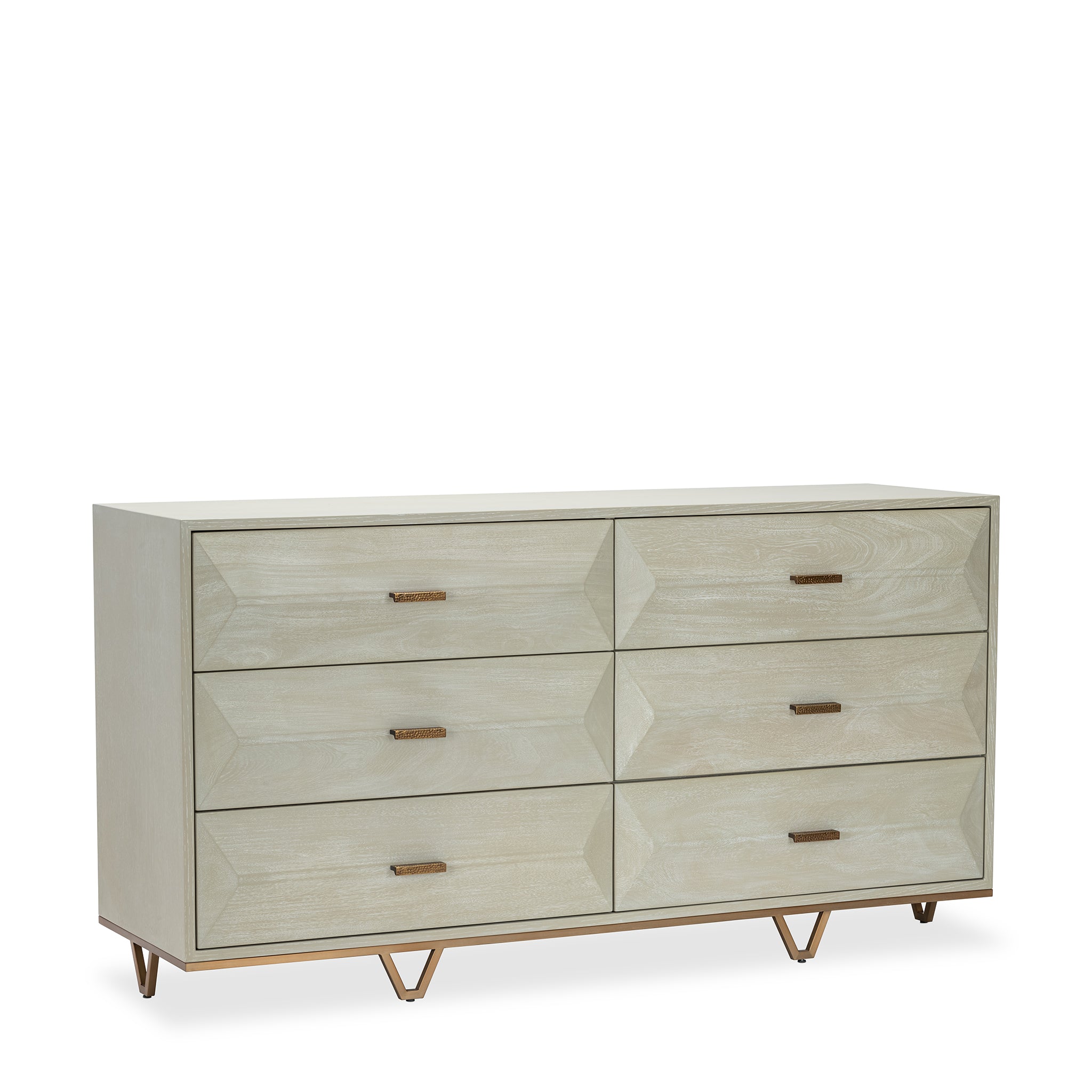 that's living polygon light grey 6-drawer chest chests