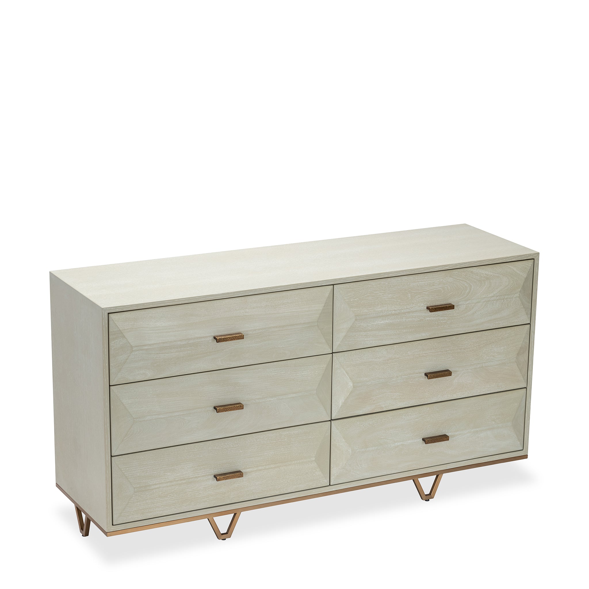 that's living polygon light grey 6-drawer chest chests