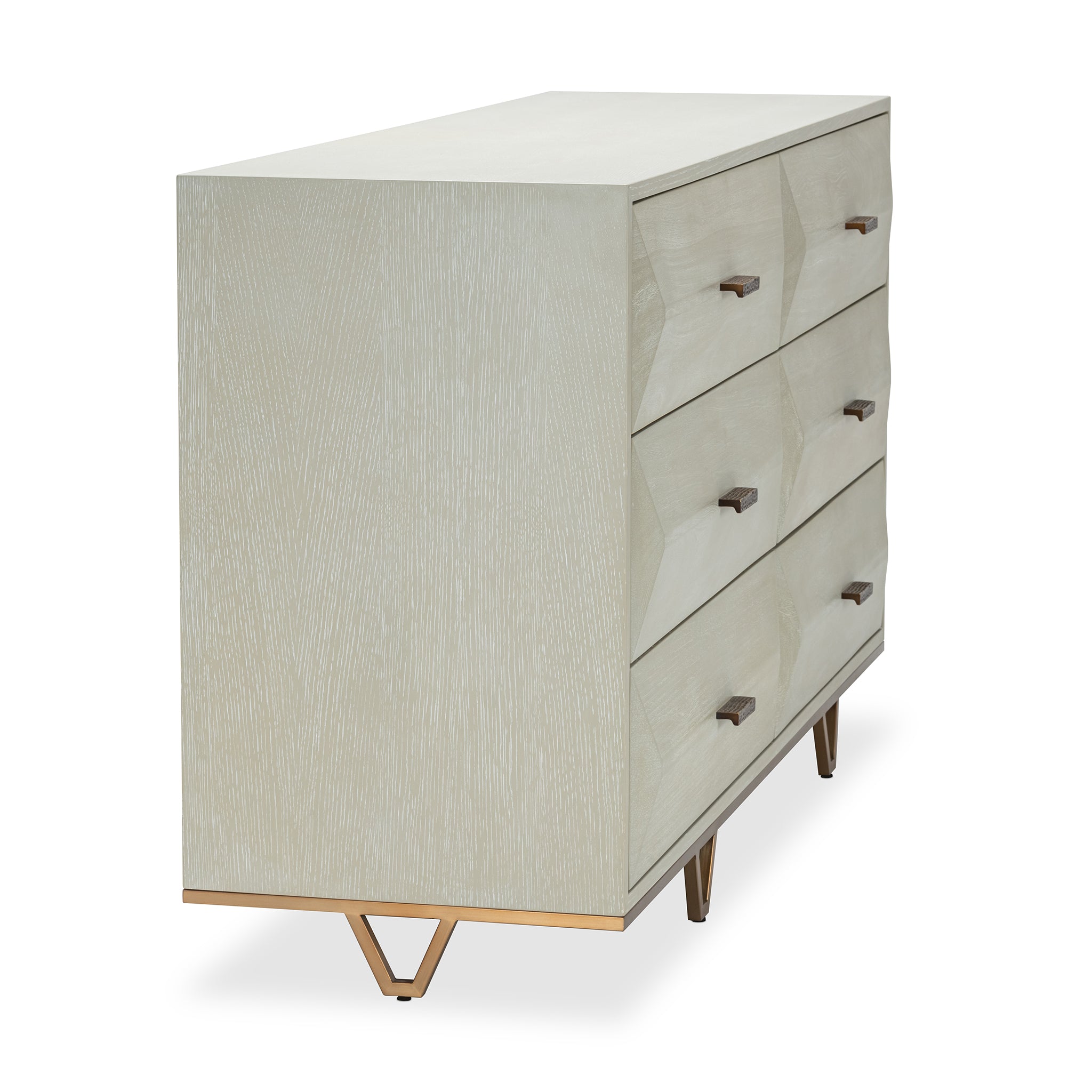 that's living polygon light grey 6-drawer chest chests 