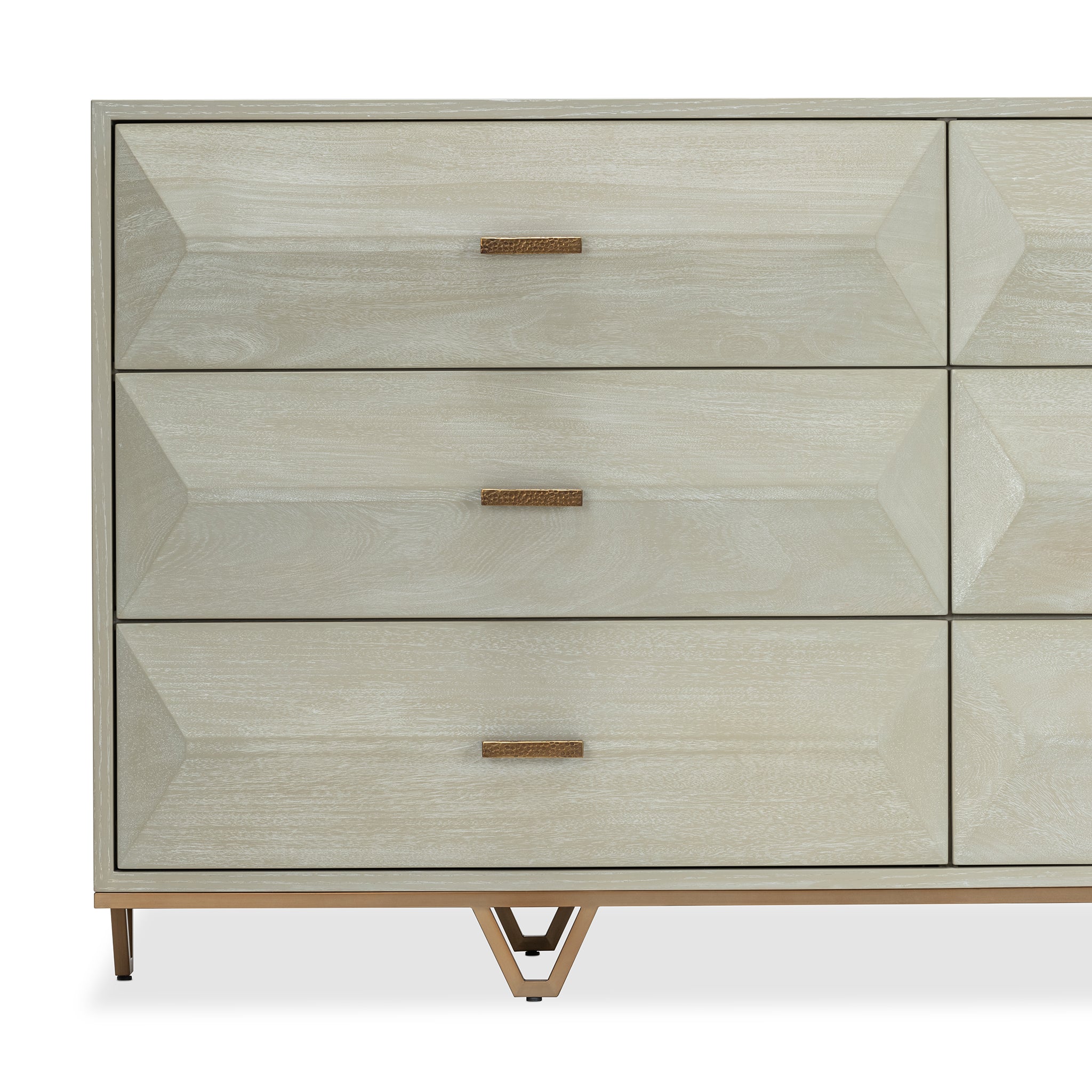 that's living polygon light grey 6-drawer chest chests