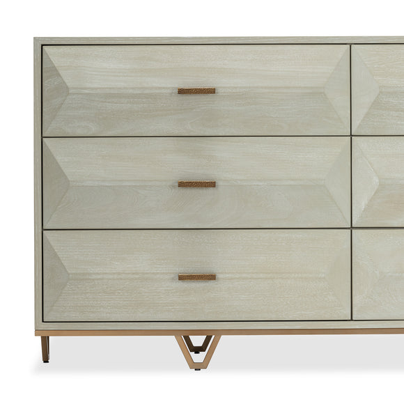 that's living polygon light grey 6-drawer chest chests