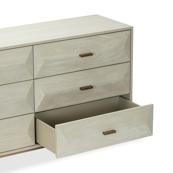 that's living polygon light grey 6-drawer chest chests