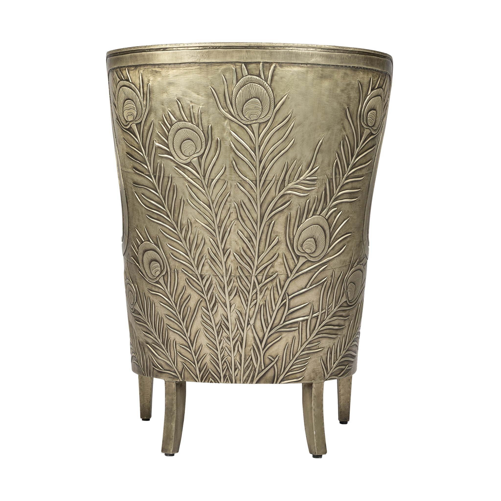 that's living ceylon peacock chenille wing-back chair chairs