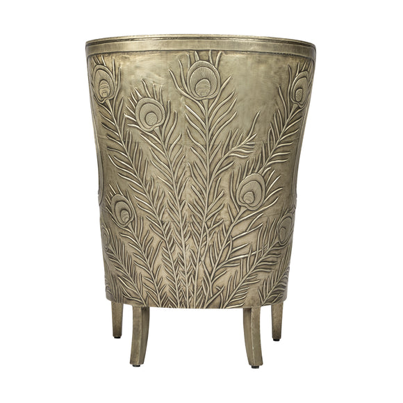 that's living ceylon peacock chenille wing-back chair chairs