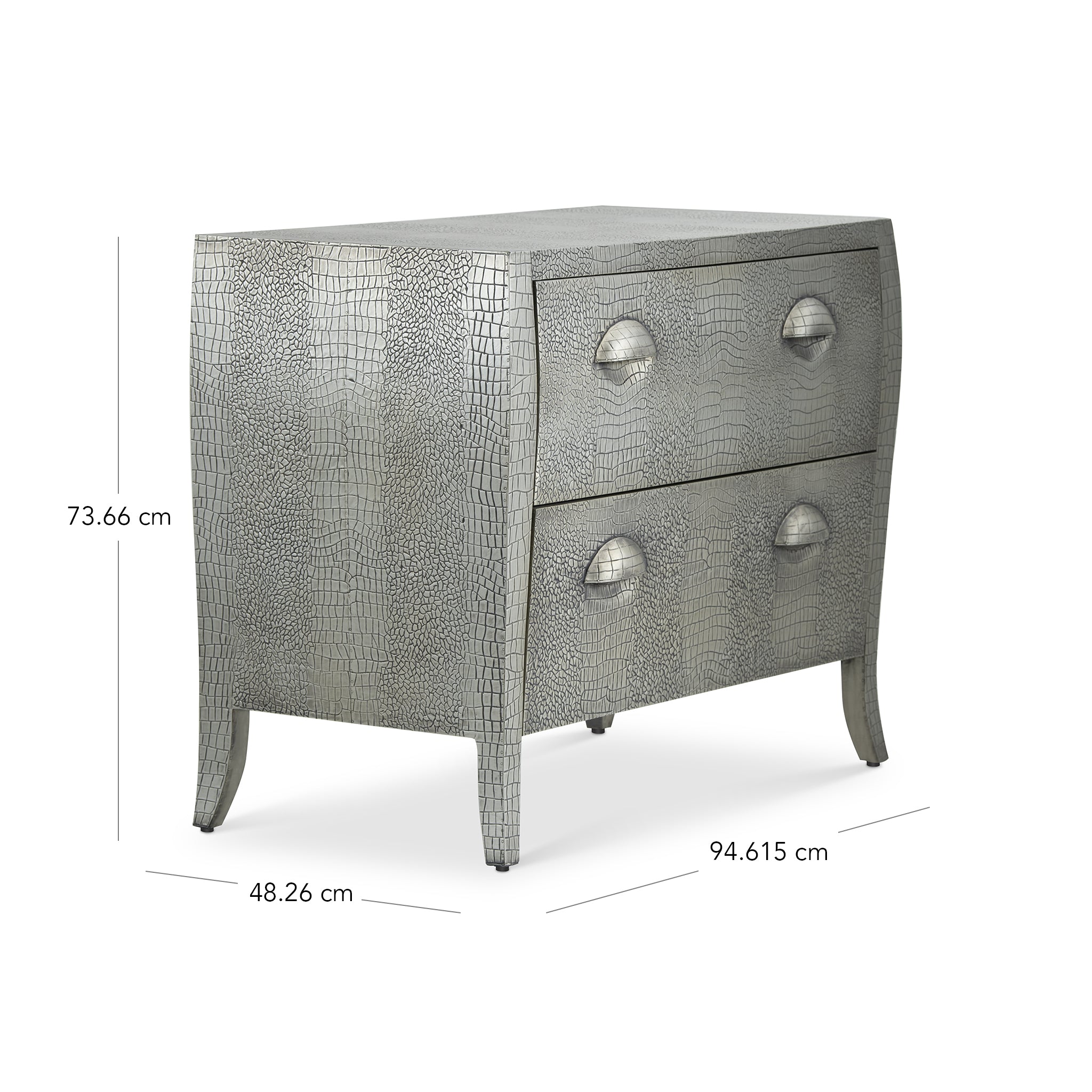 that's living dreamer white metal 2-drawer chest chests