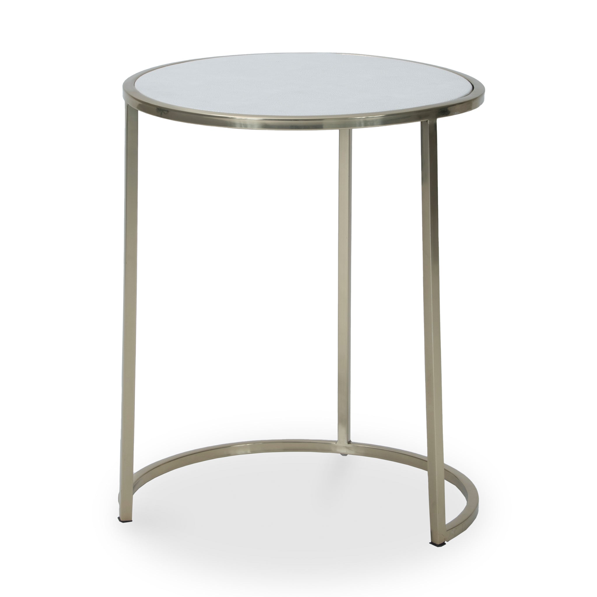 that's living shaya ivory leatherette brass nesting tables end tables