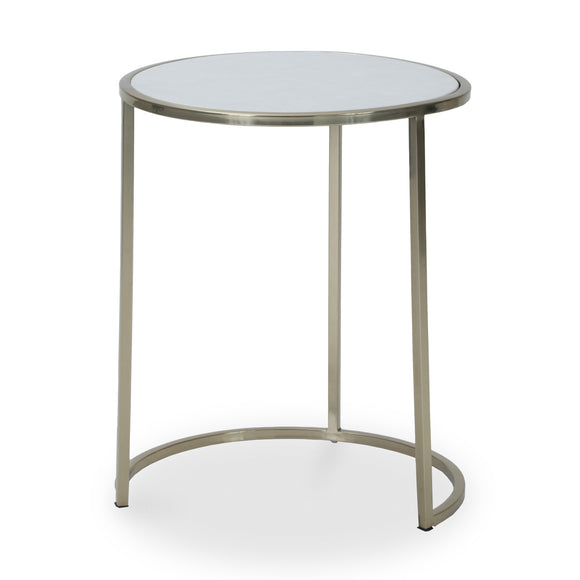 that's living shaya ivory leatherette brass nesting tables end tables