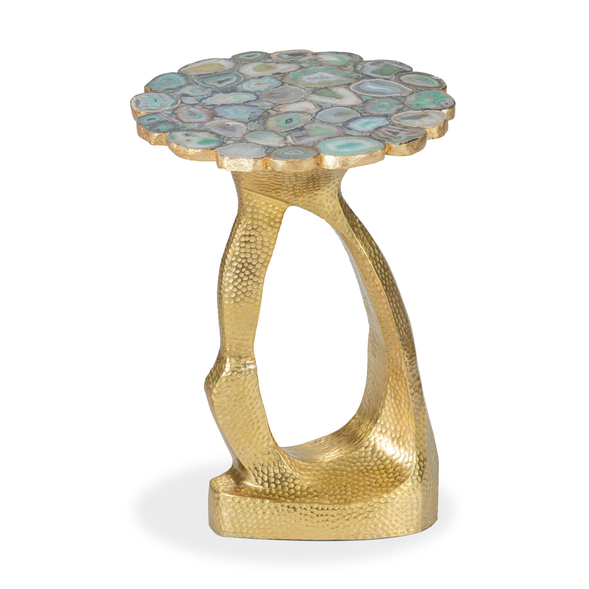 that's living agate brass end table end tables 