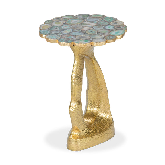 that's living agate brass end table end tables