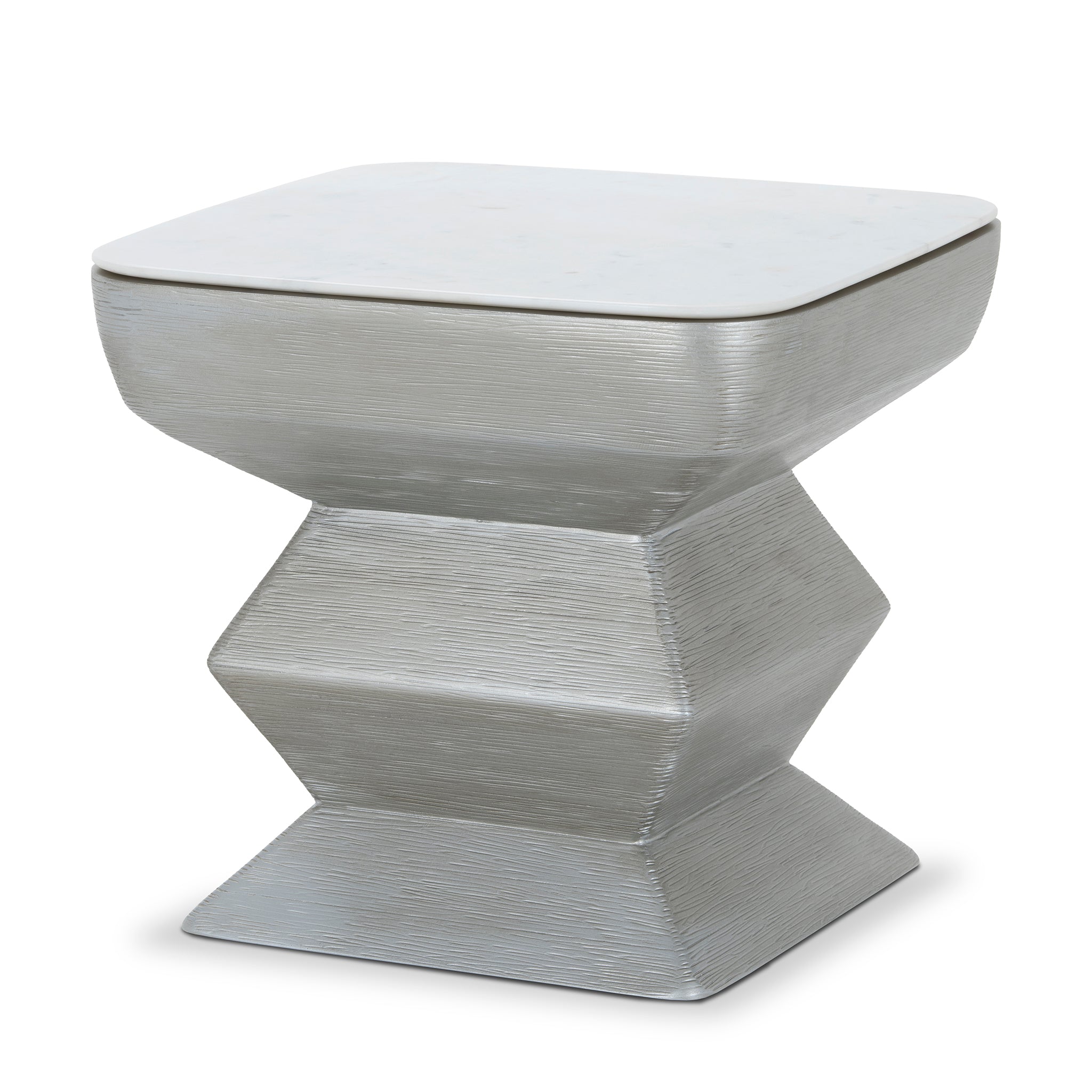 that's living flow silver end table end tables