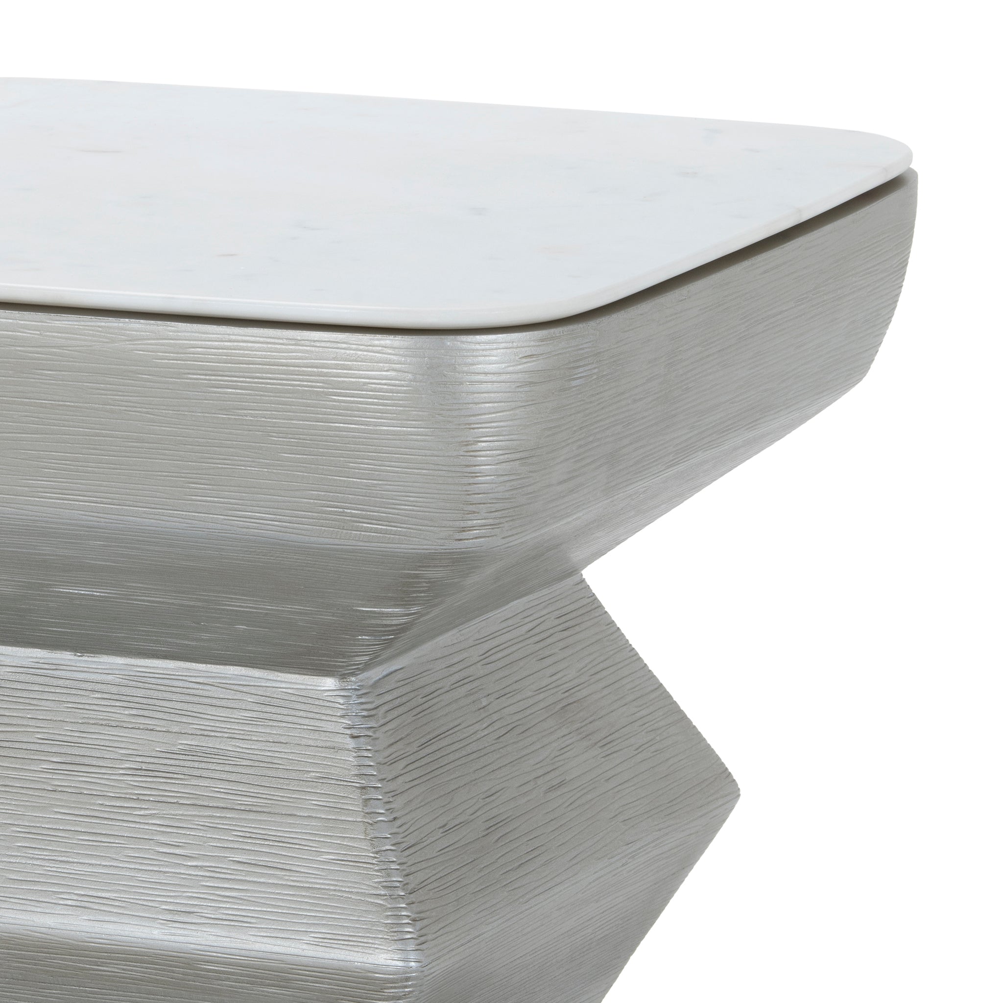 that's living flow silver end table end tables