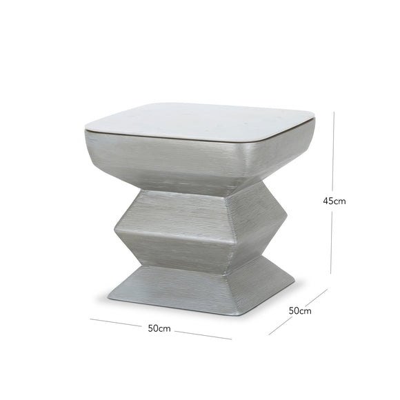 that's living flow silver end table end tables 