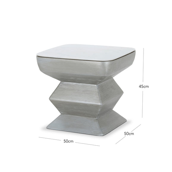that's living flow silver end table end tables