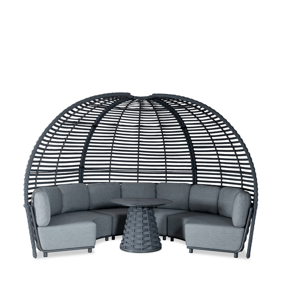that's living outdoor hug round canopy sofa outdoor sofas & sectionals