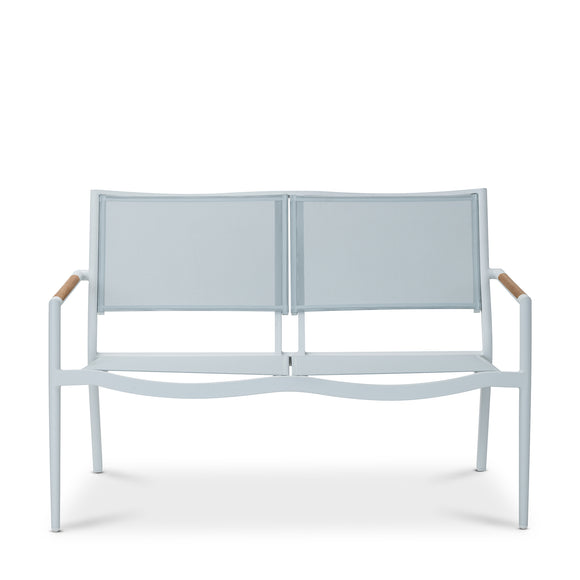 that's living outdoor polo white 2-seater sofa without cushion outdoor sofas & sectionals