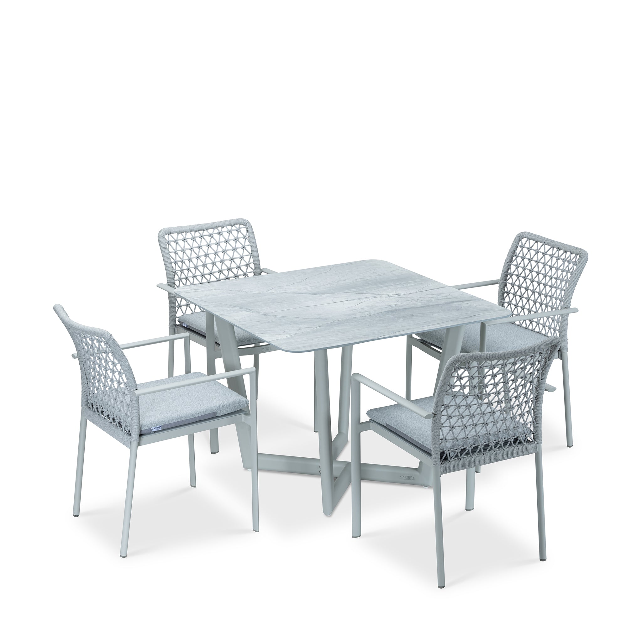 that's living outdoor club grey square dining set outdoor dining sets