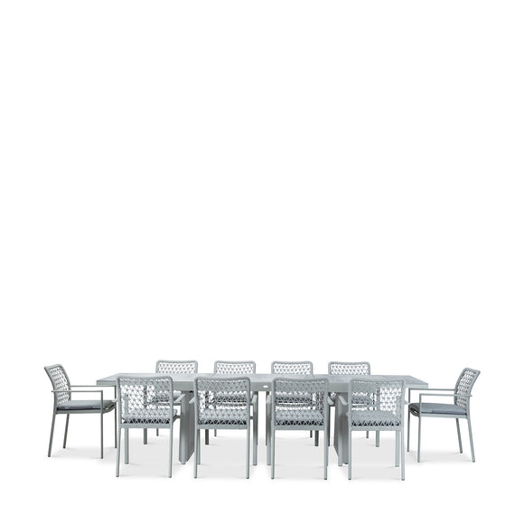 that's living outdoor club light grey extension dining set outdoor dining sets