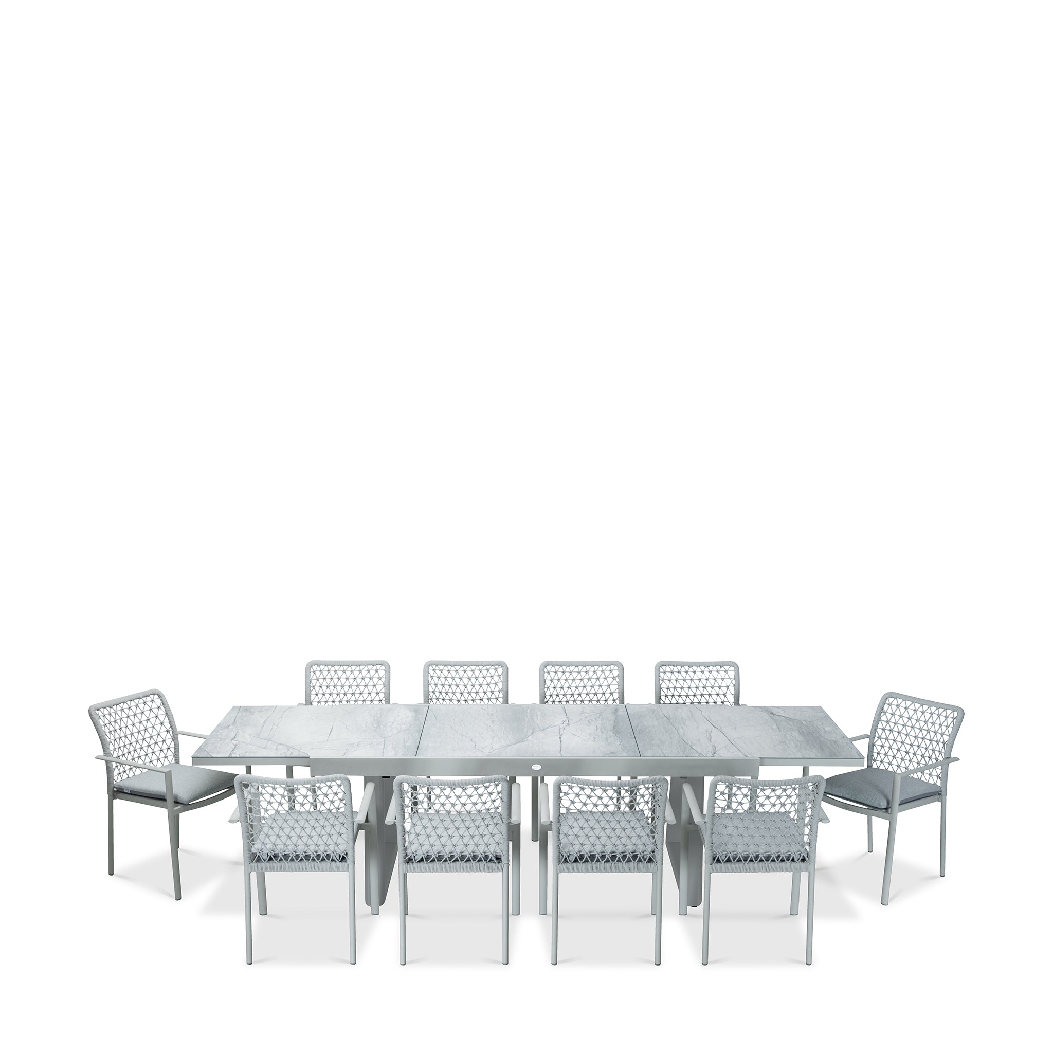 that's living outdoor club light grey extension dining set outdoor dining sets