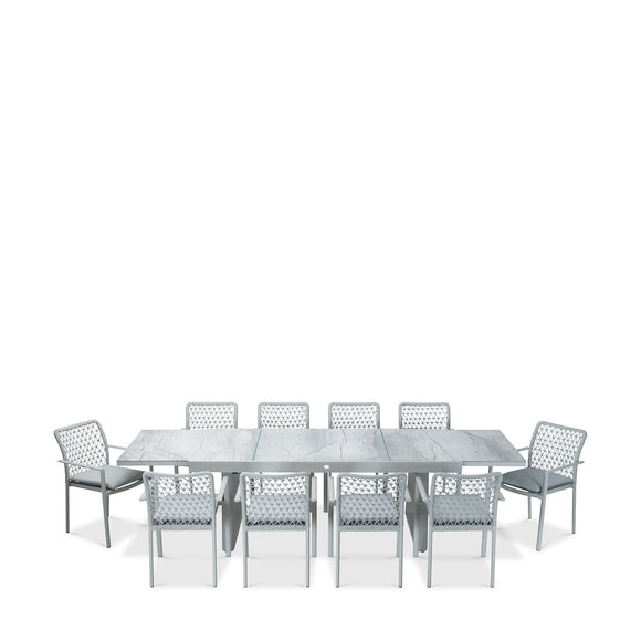 that's living outdoor club light grey extension dining set outdoor dining sets 