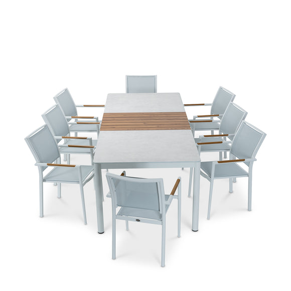 that's living outdoor polo white dining set outdoor dining sets