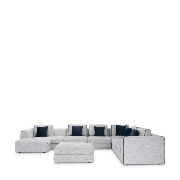 that's living streamliner chenille 7-pc left sectional sofa sectionals