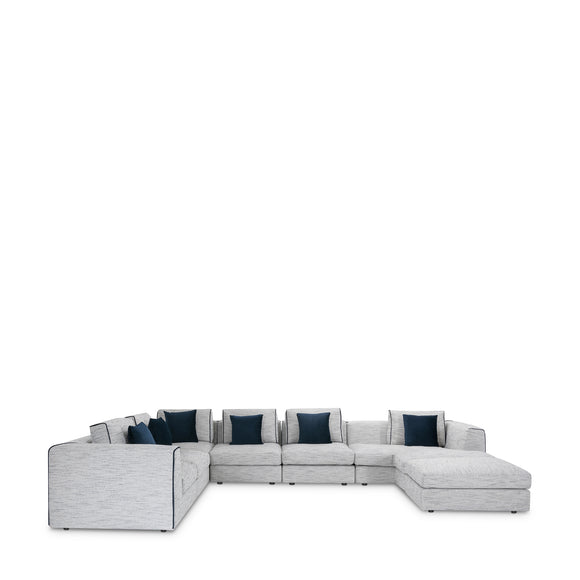 that's living streamliner chenille 7-pc right sectional sofa sectionals