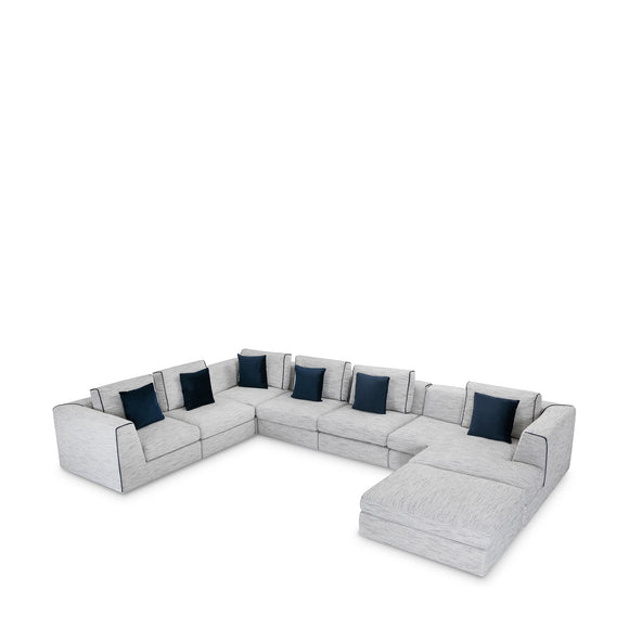 that's living streamliner chenille 7-pc right sectional sofa sectionals