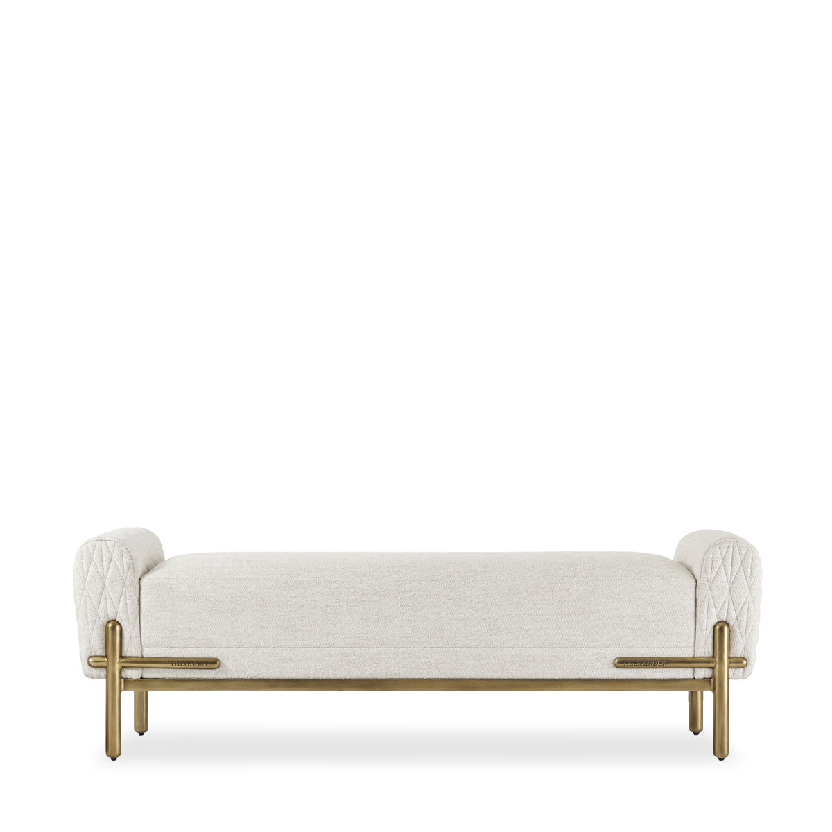 theodore alexander iconic upholstered bench benches
