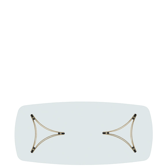 caracole remix dbl ped glass top tbl dining tables