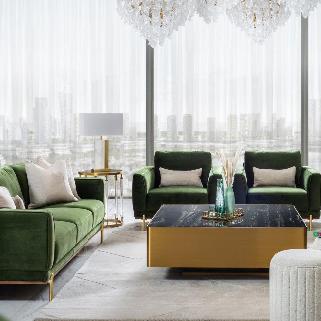 that's living valdivia verde velvet armchair chairs