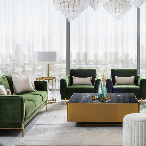 that's living valdivia verde velvet armchair chairs