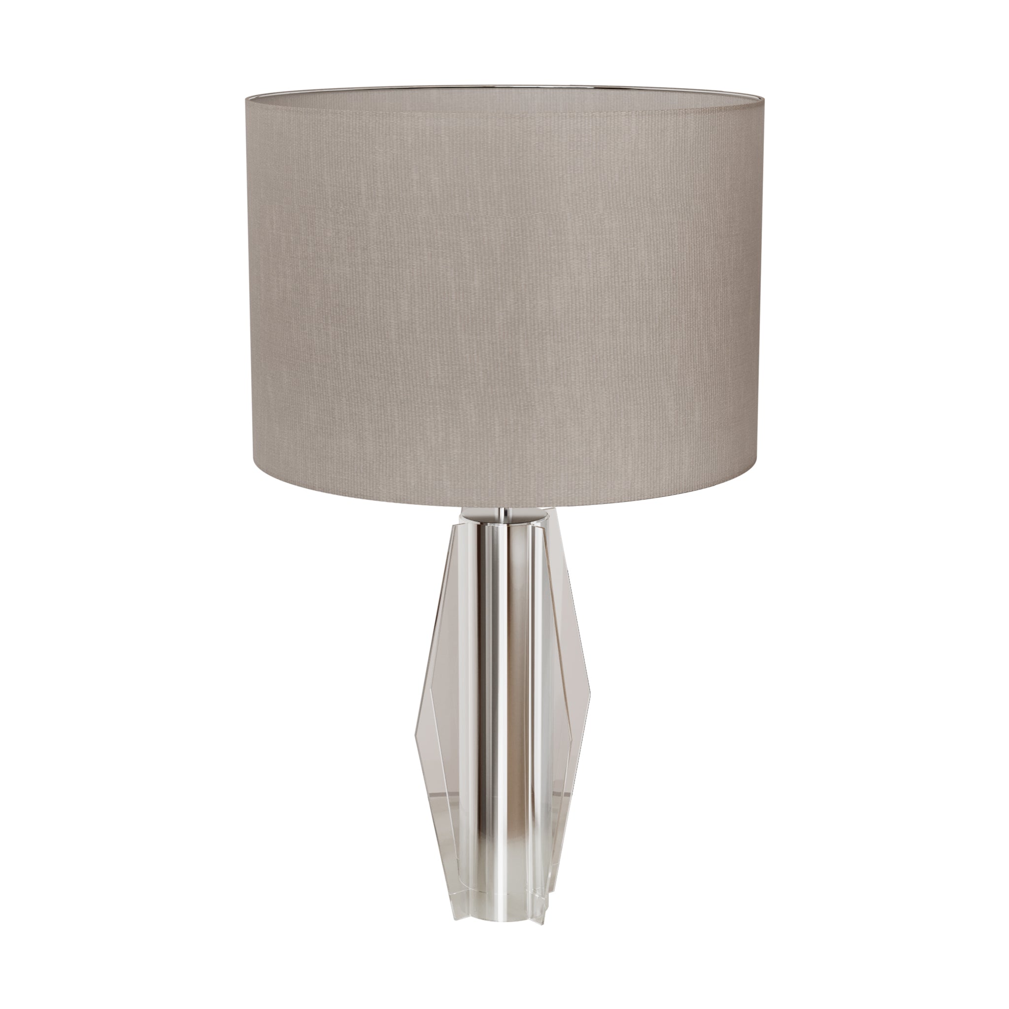 that's living prismatic geometry crystal table lamp
clear nickel table lamps 