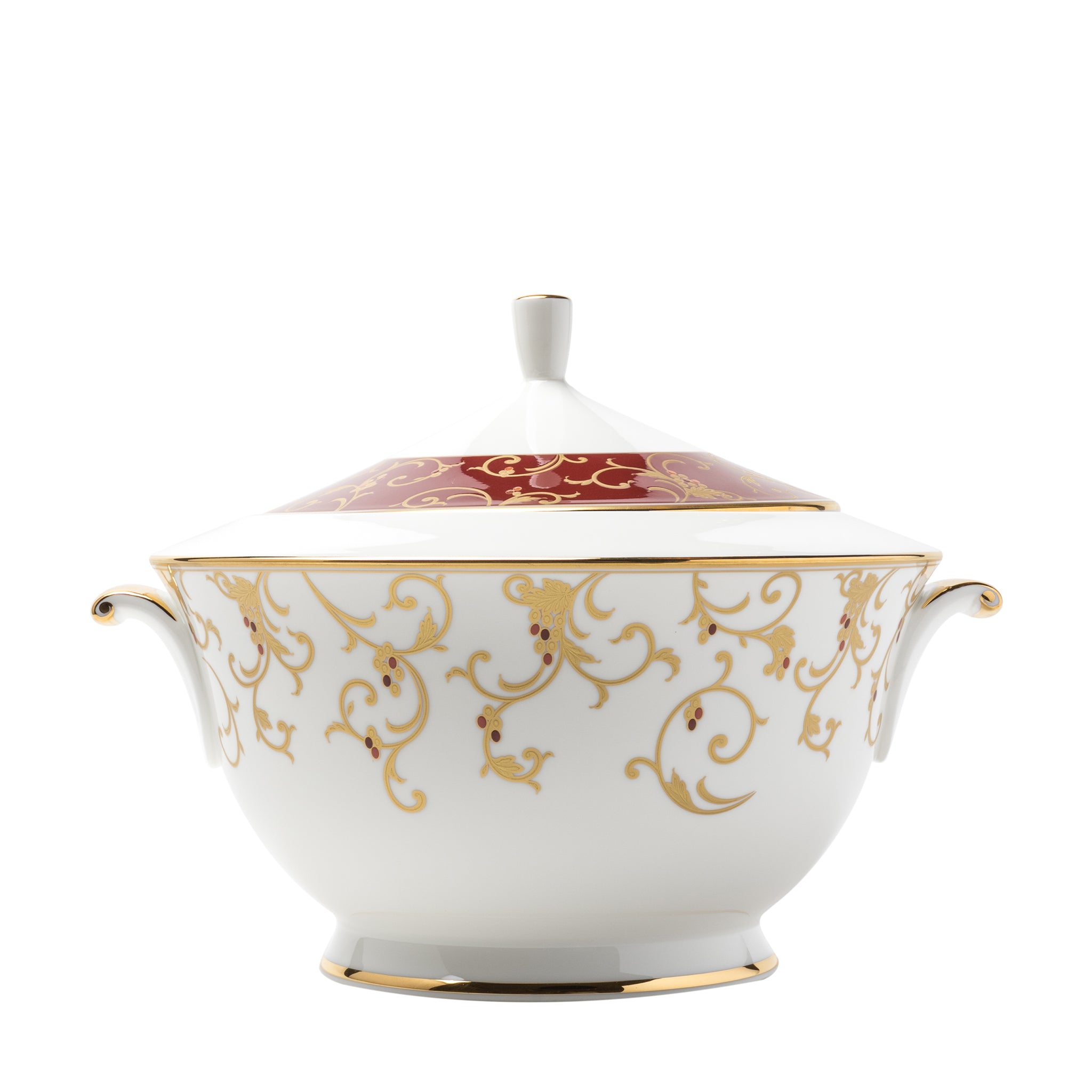 narumi anatolia red mix & match casserole w/cover 4280cc tureen 